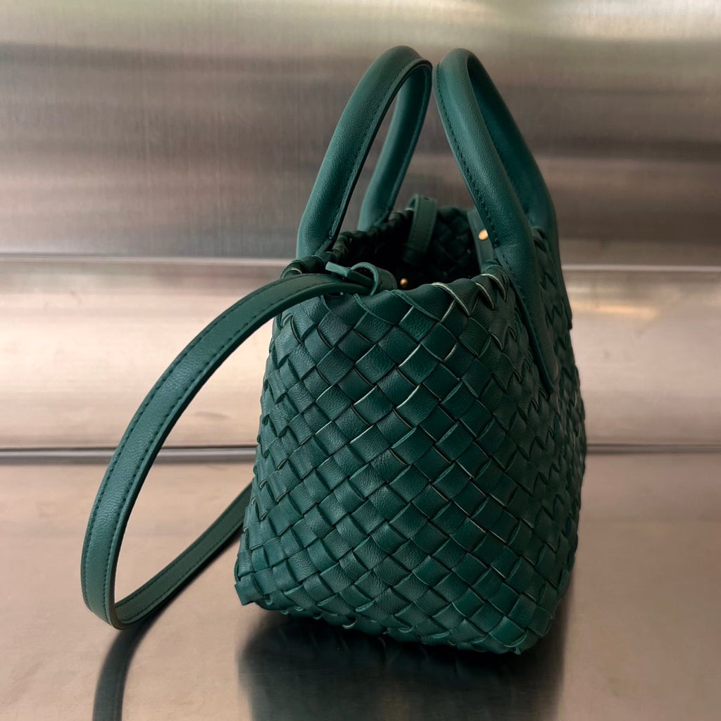Bottega Veneta Mini Cabat 20 in Kaitoke Green Lambskin Bag