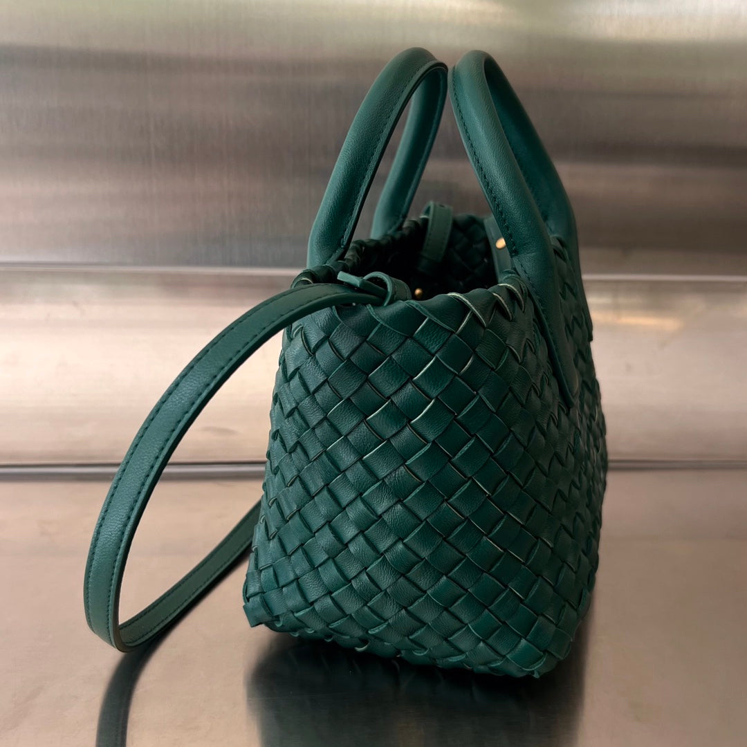Bottega Veneta Mini Cabat 20 in Kaitoke Green Lambskin Bag