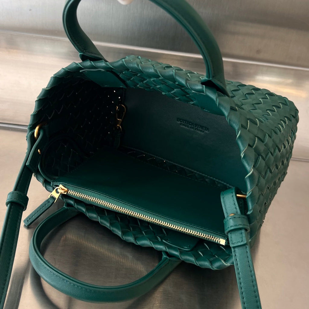 Bottega Veneta Mini Cabat 20 in Kaitoke Green Lambskin Bag