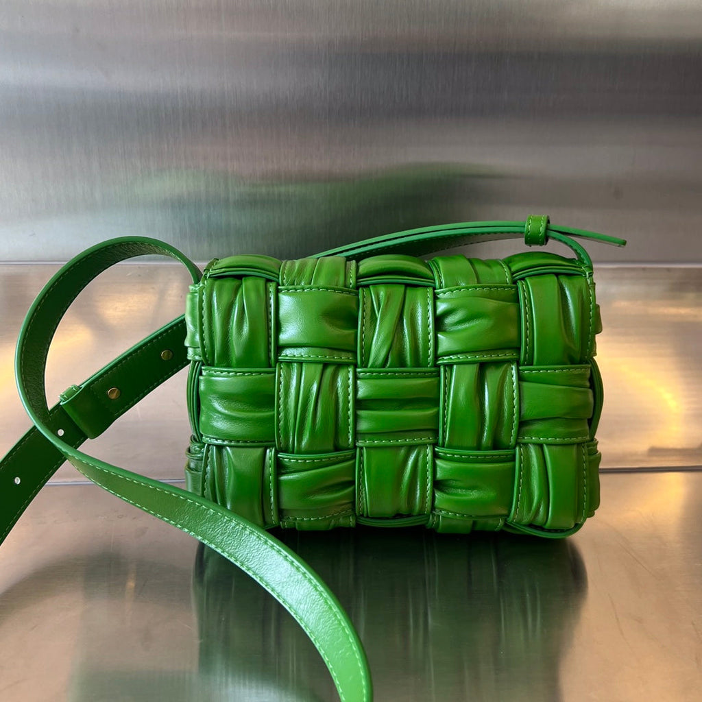 Bottega Veneta Mini Cassette 19 in Shamrock Green Soft Lambskin Bag