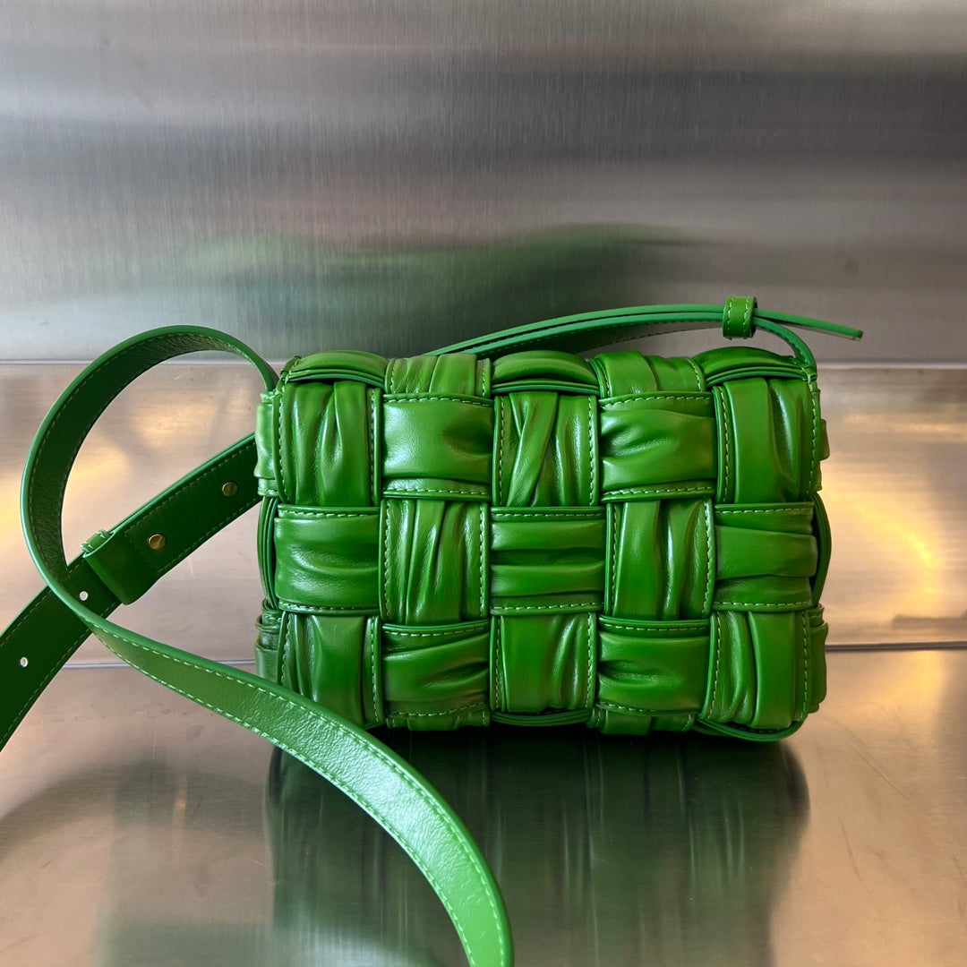 Bottega Veneta Mini Cassette 19 in Shamrock Green Soft Lambskin Bag