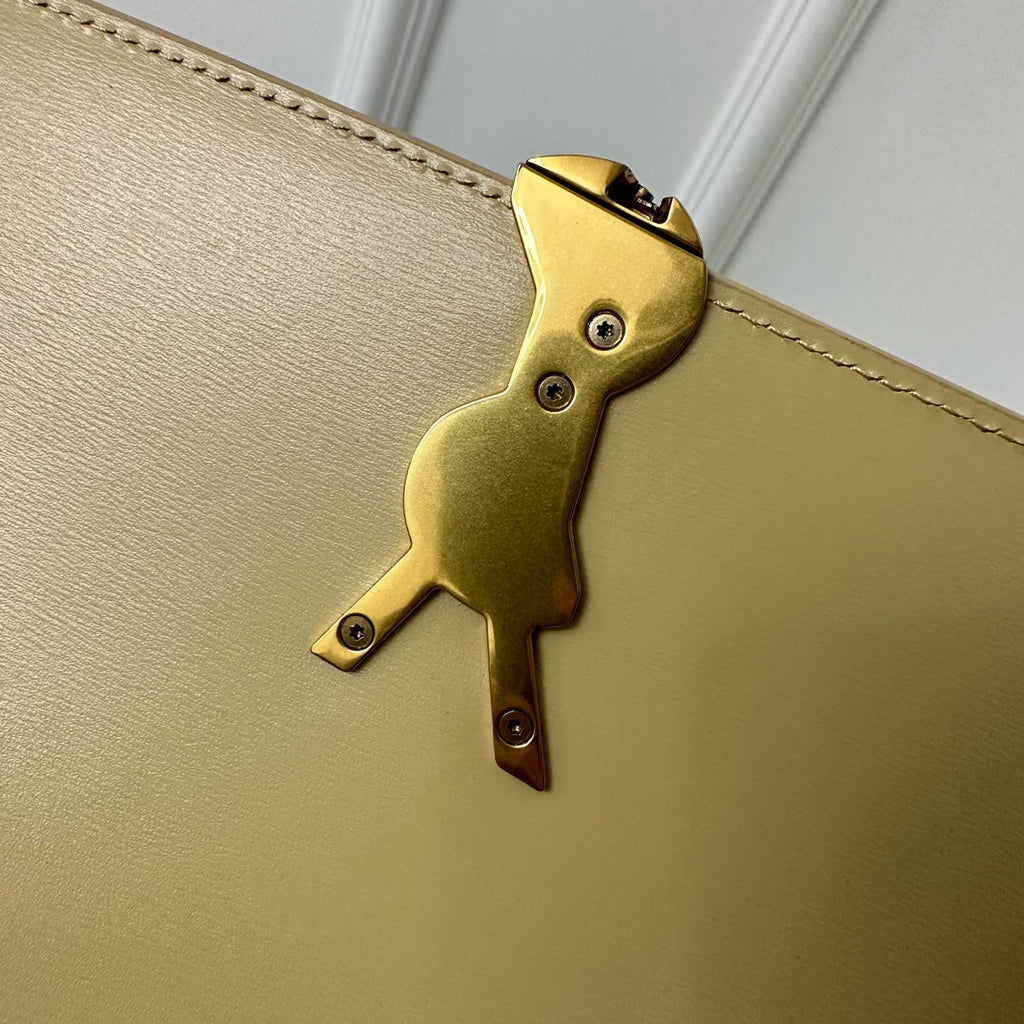 Solferino 23 Satchel in Box Beige Cream Calfskin