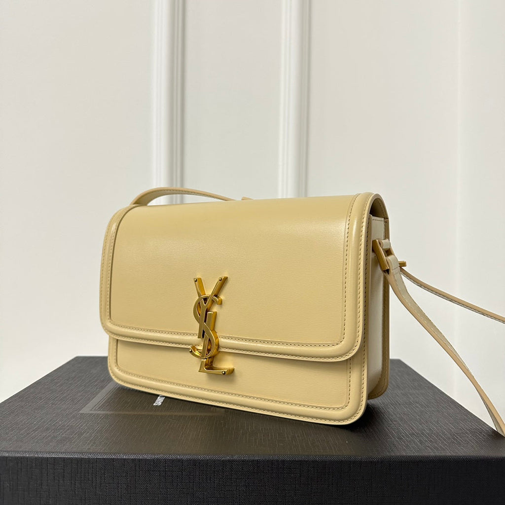 Solferino 23 Satchel in Box Beige Cream Calfskin