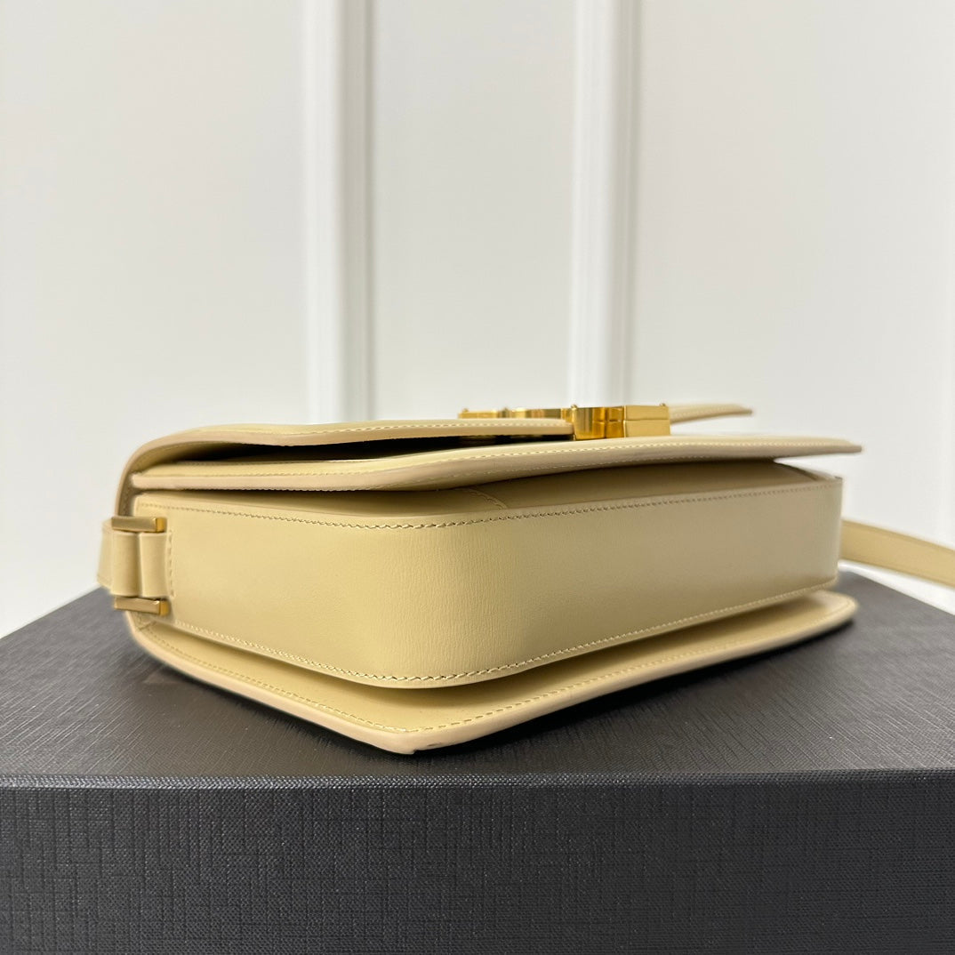 Solferino 23 Satchel in Box Beige Cream Calfskin