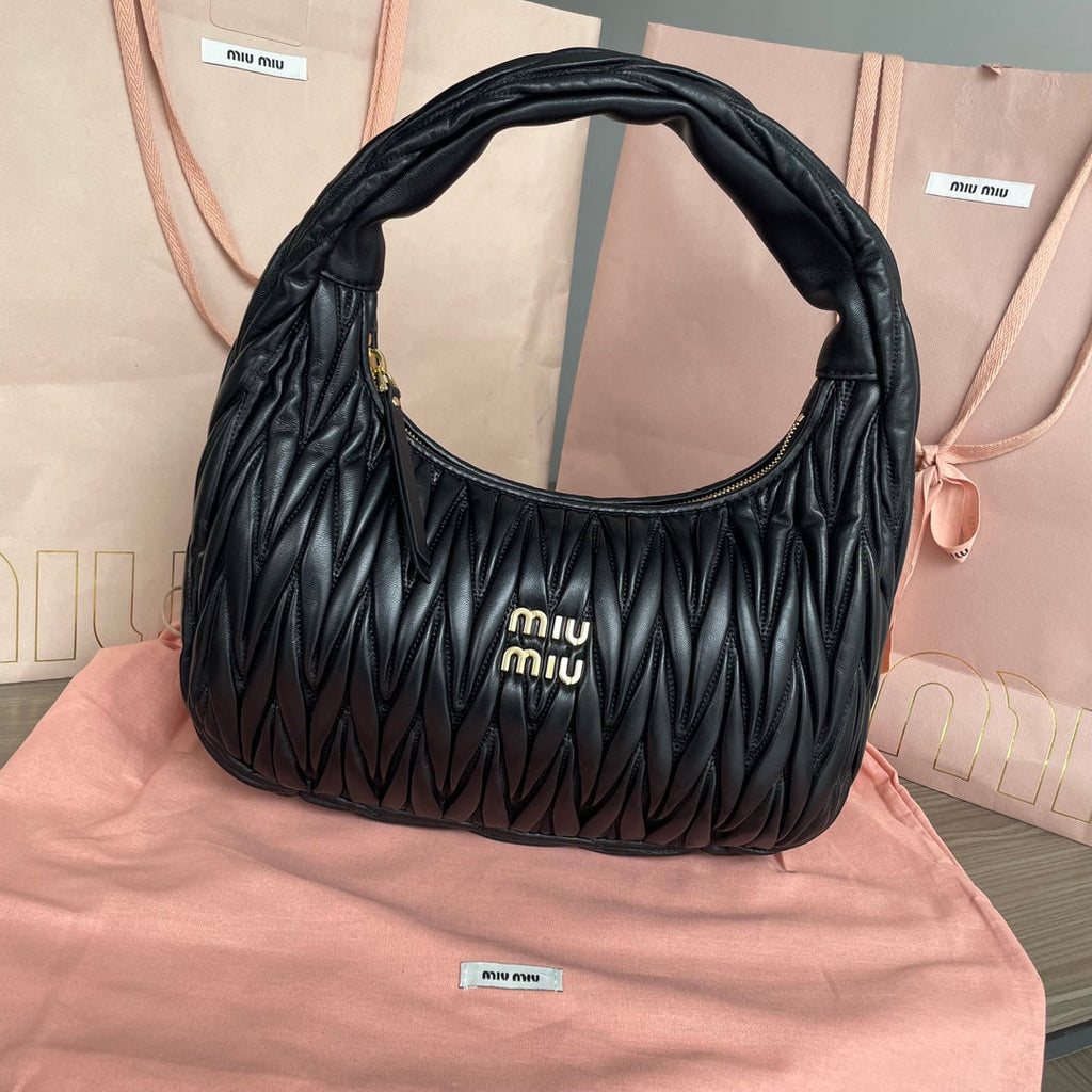 Wander 29 Bag in Black Lambskin