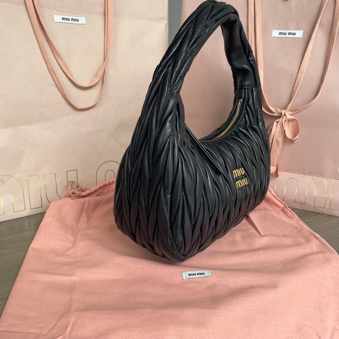 Wander 29 Bag in Black Lambskin