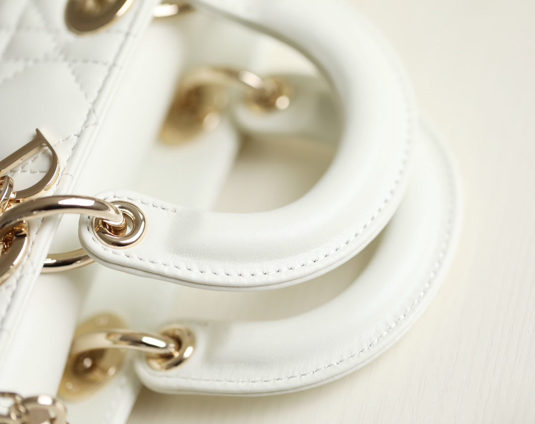 Dior Lady D-Joy Micro 16 in White Lambskin Bag