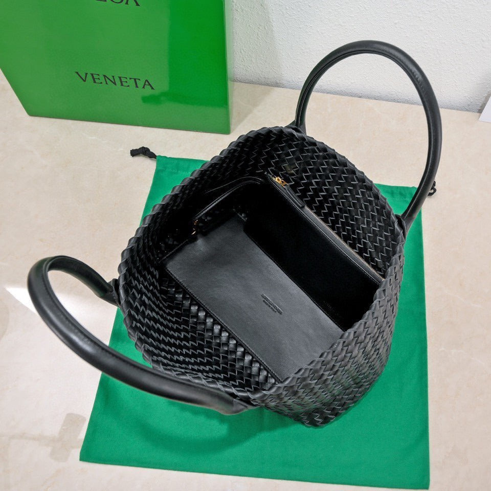 Bottega Veneta Large Cabat 45cm Black Lambskin Ghw Bag