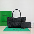 Bottega Veneta Large Cabat 45cm Black Lambskin Ghw Bag