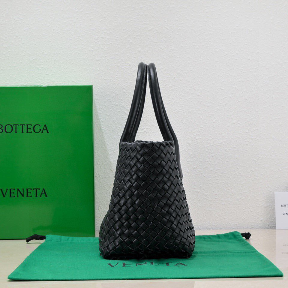 Bottega Veneta Large Cabat 45cm Black Lambskin Ghw Bag