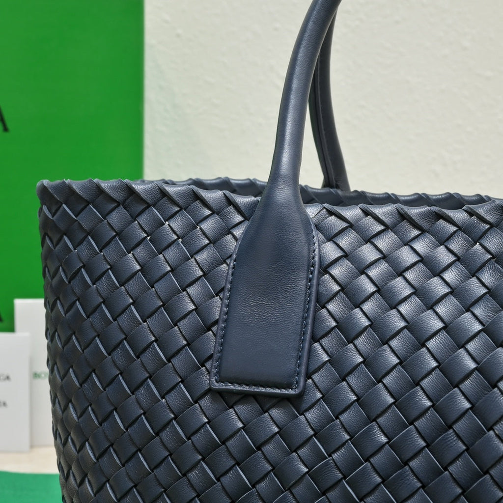 Bottega Veneta Large Cabat 45cm Navy Blue Lambskin Ghw Bag