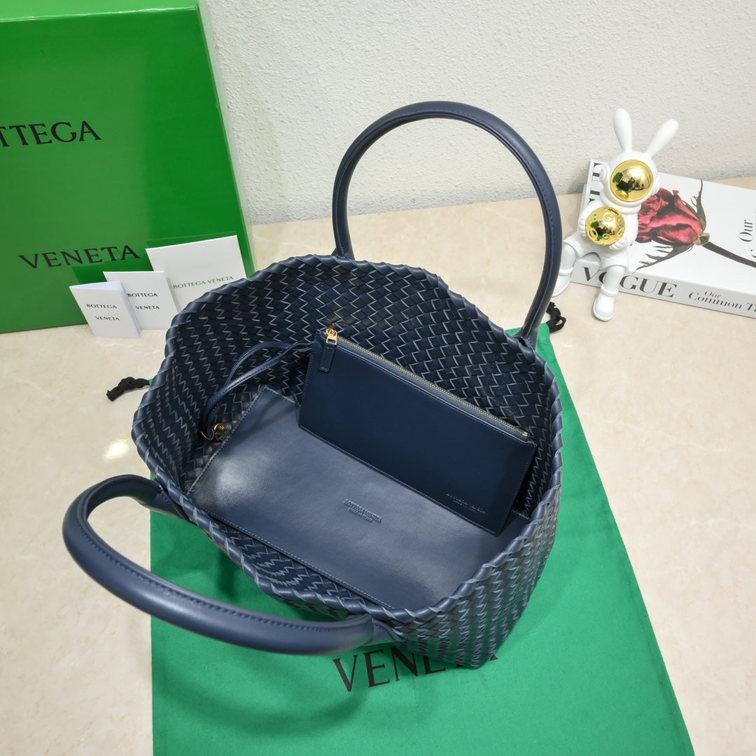 Bottega Veneta Large Cabat 45cm Navy Blue Lambskin Ghw Bag