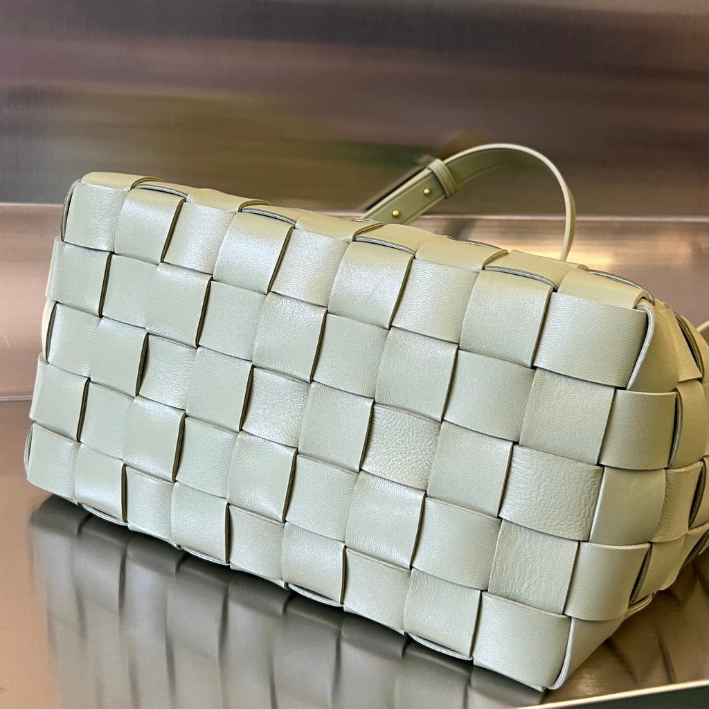 Bottega Veneta Medium 28 Cassette Grey Lambskin Bag
