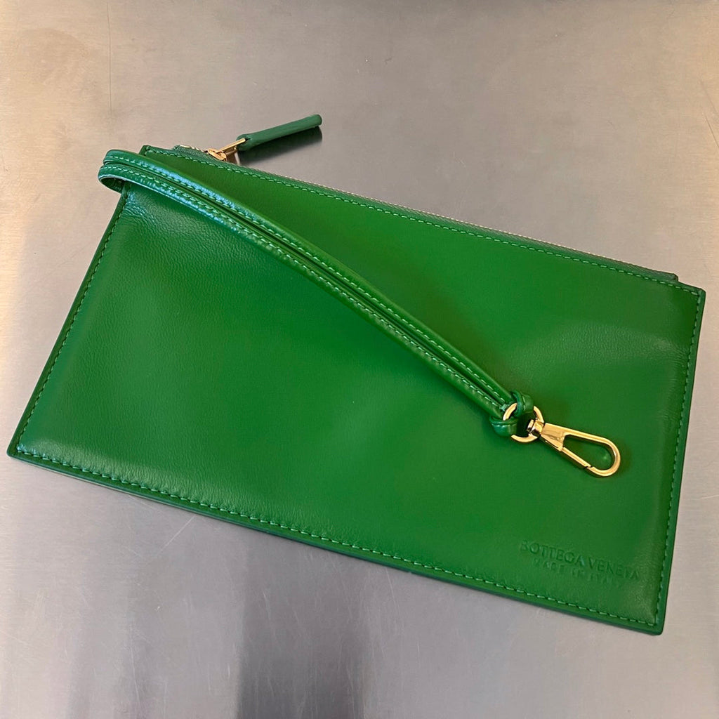 Bottega Veneta Medium 28 Cassette Neon Green Lambskin Bag