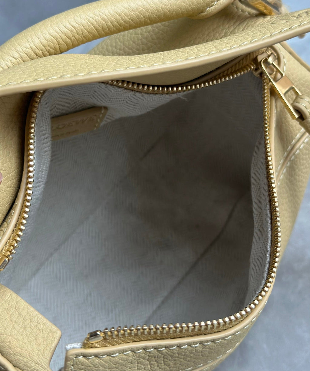 Loewe Mini 18 Puzzle Bag in Yellow Cream Calfskin