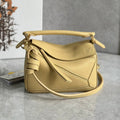 Loewe Mini 18 Puzzle Bag in Yellow Cream Calfskin