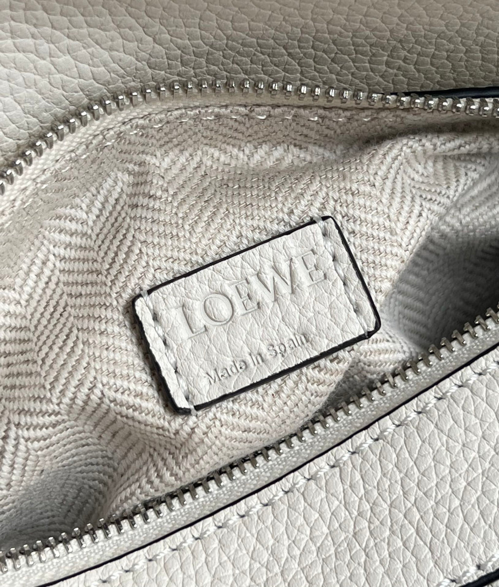 Loewe Mini 18 Puzzle Bag in White Calfskin