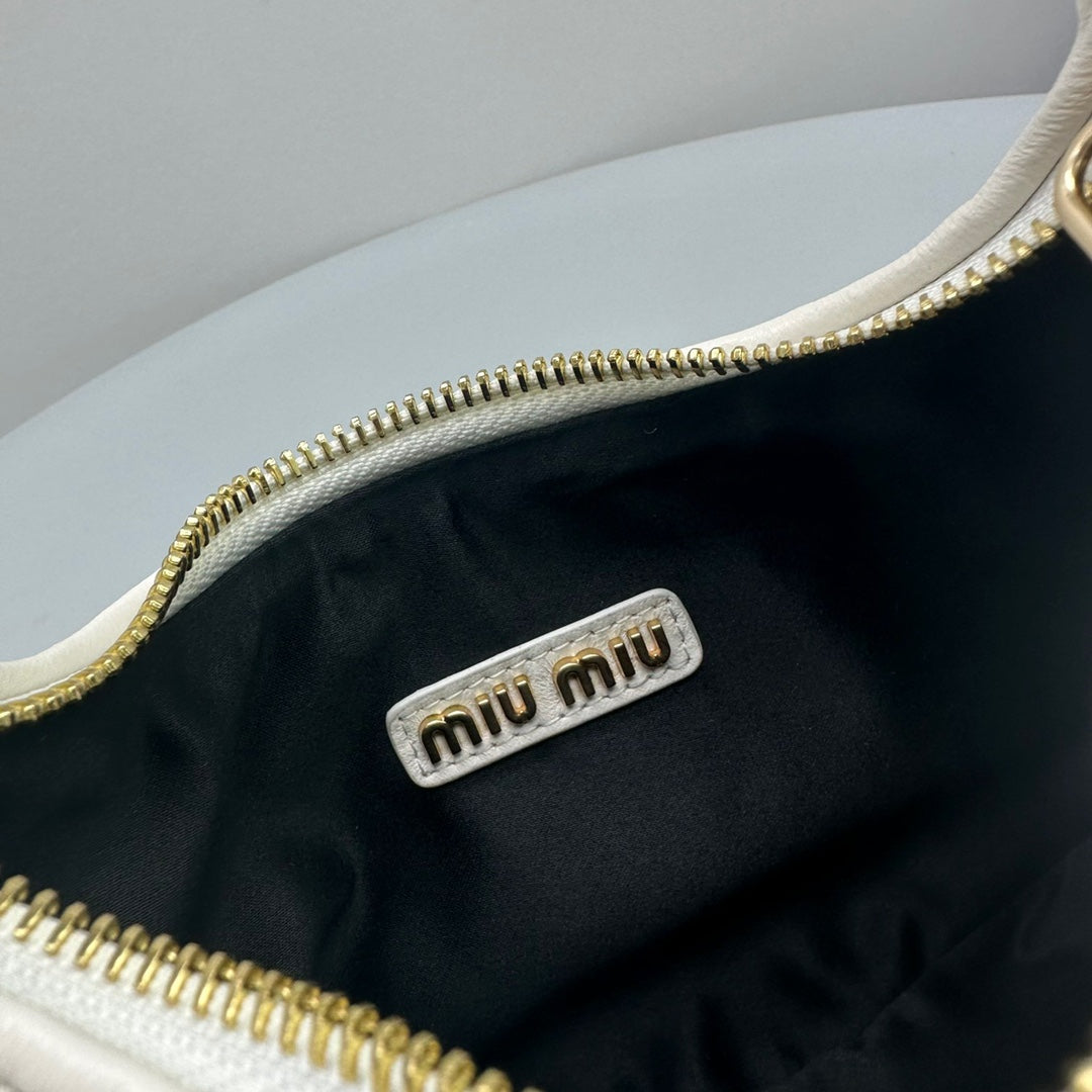 Mini Hobo 20 Bag in White Sheepskin