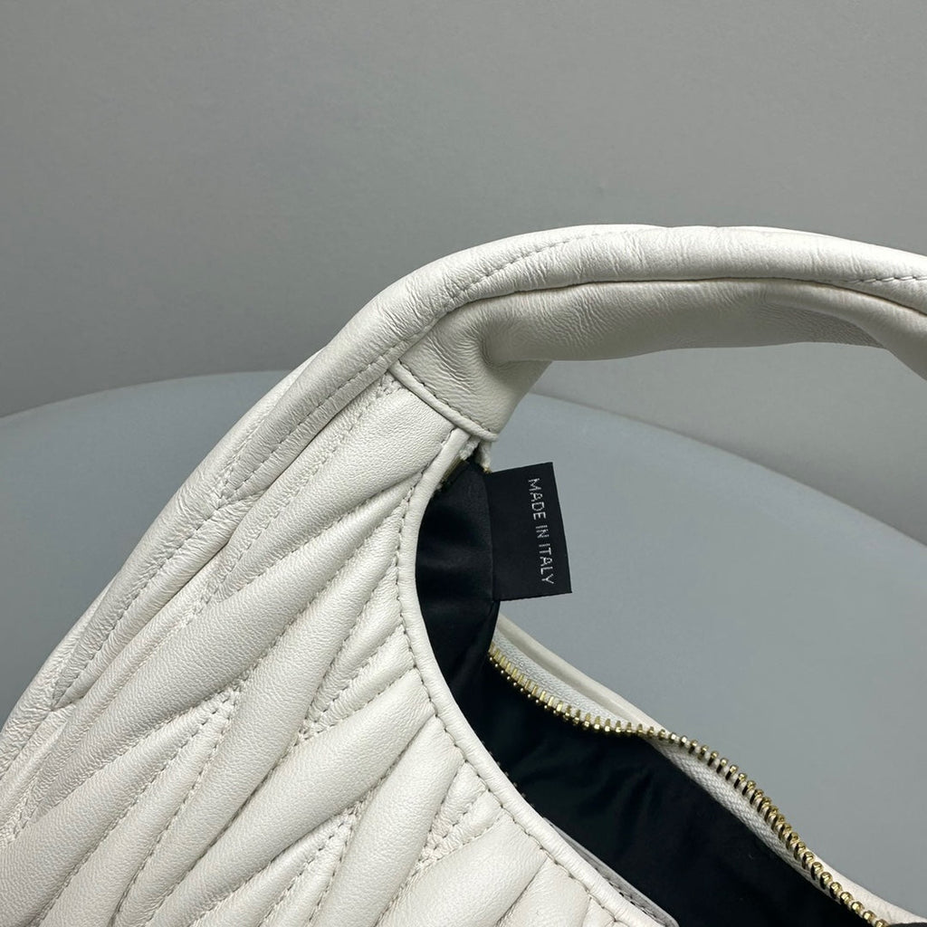 Mini Hobo 20 Bag in White Sheepskin