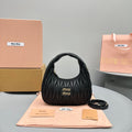 Mini Hobo 20 Bag in Black Sheepskin