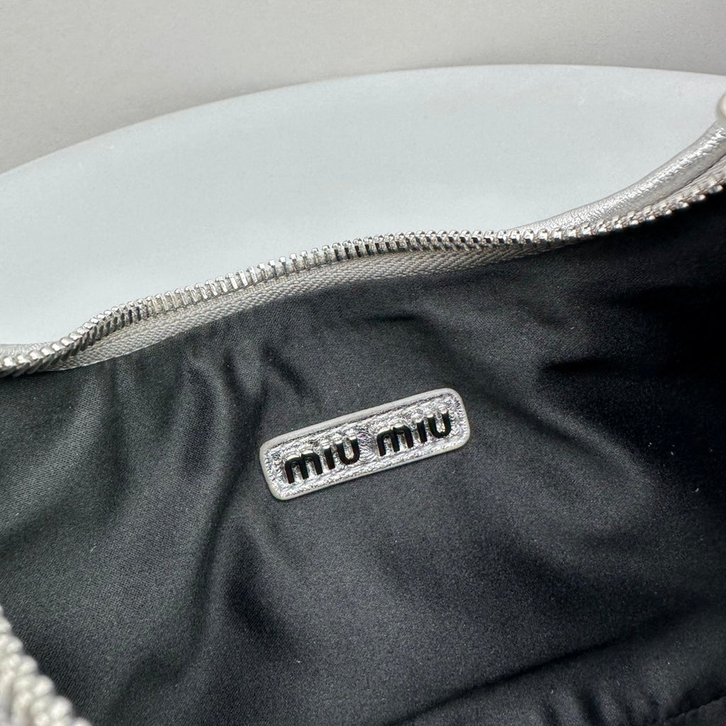 Mini Hobo 20 Bag in Silver Sheepskin