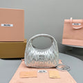 Mini Hobo 20 Bag in Silver Sheepskin