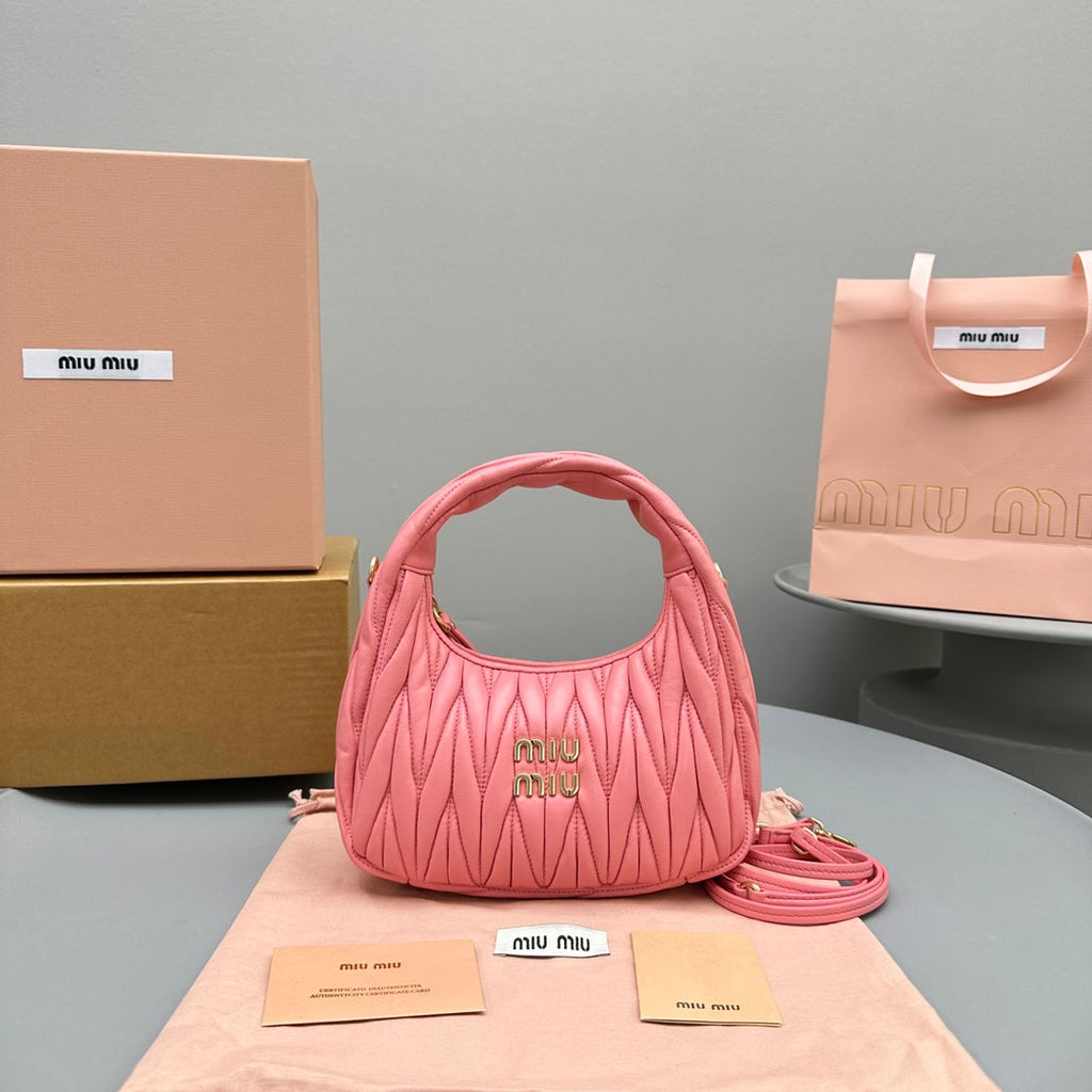 Mini Hobo 20 Bag in Hot Pink Sheepskin