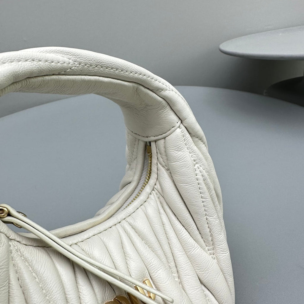 Mini Hobo 17 Bag in White Sheepskin