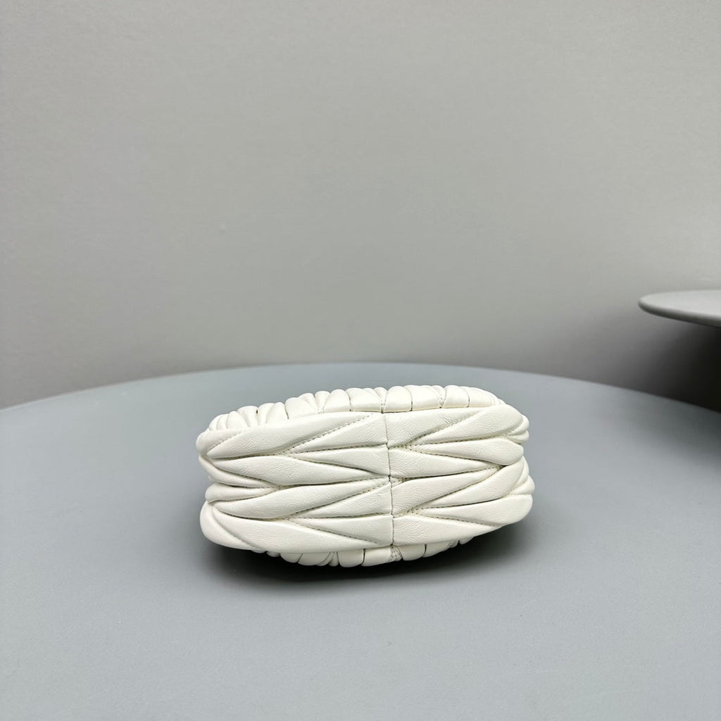 Mini Hobo 17 Bag in White Sheepskin