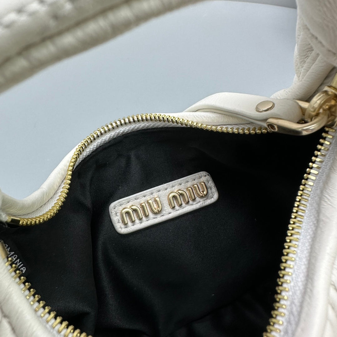 Mini Hobo 17 Bag in White Sheepskin