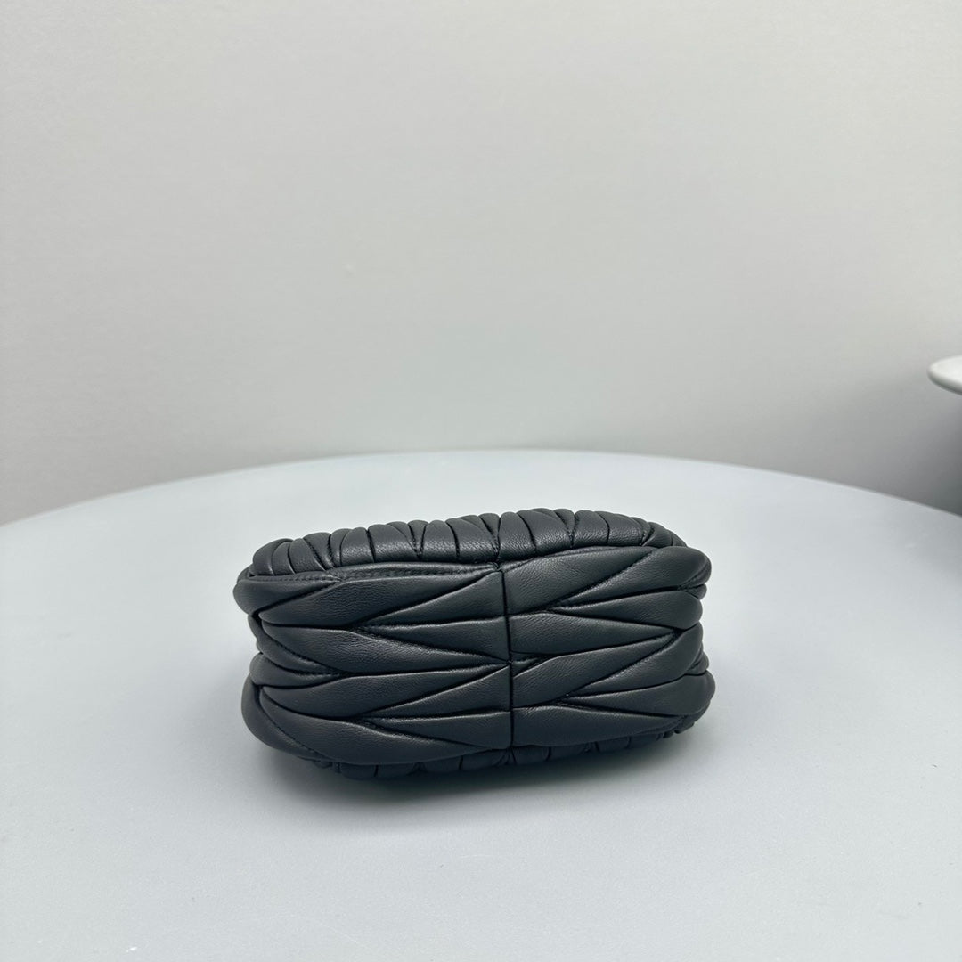 Mini Hobo 17 Bag in Black Sheepskin