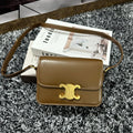 Celine Triomphe Teen 18 Caramel Brown Cowhide Leather Bag