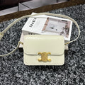 Celine Triomphe Teen 18 White Cowhide Leather Bag