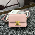 Celine Triomphe Teen 18 Pink Pastel Cowhide Leather Bag