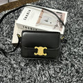 Celine Triomphe Teen 18 Black Cowhide Leather Bag