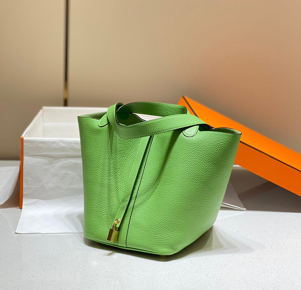 Hermes Picotin Lock 22 Green Togo Ghw Bag