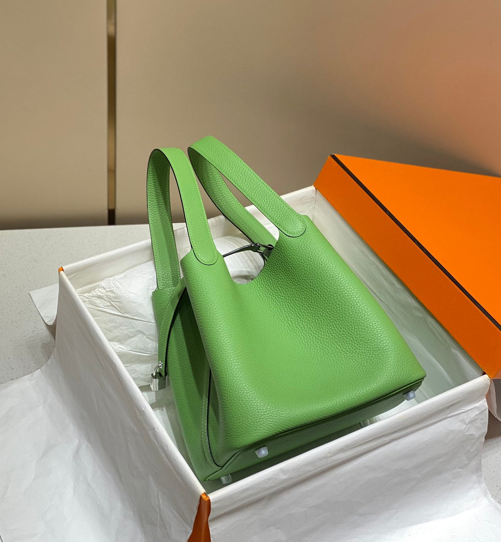 Hermes Picotin Lock 22 Green Togo Shw Bag