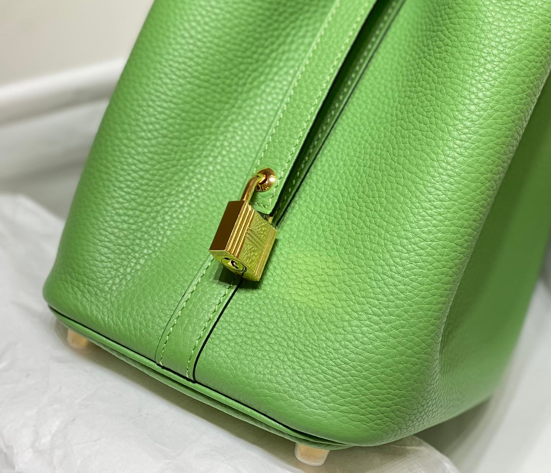 Hermes Picotin Lock 18 Green Togo Ghw Bag