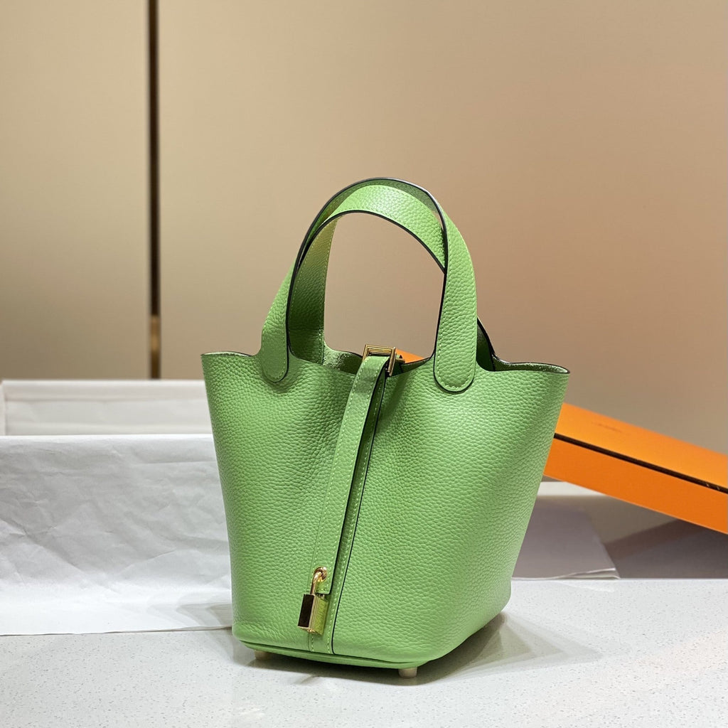 Hermes Picotin Lock 18 Green Togo Ghw Bag