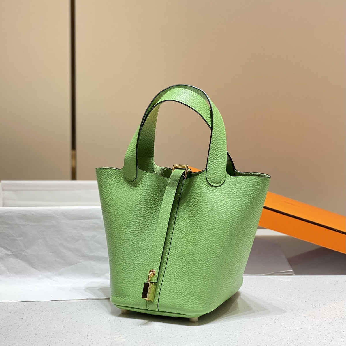 Hermes Picotin Lock 18 Green Togo Ghw Bag