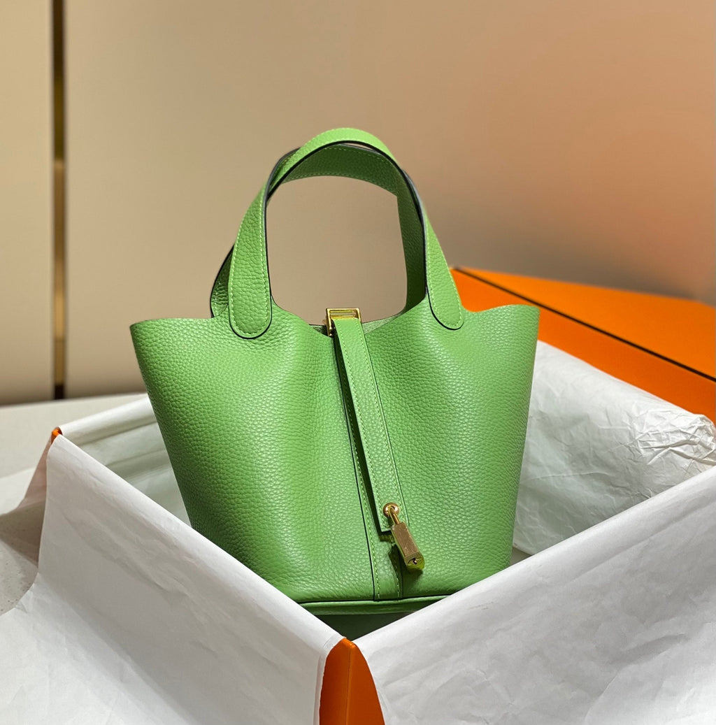 Hermes Picotin Lock 18 Green Togo Ghw Bag