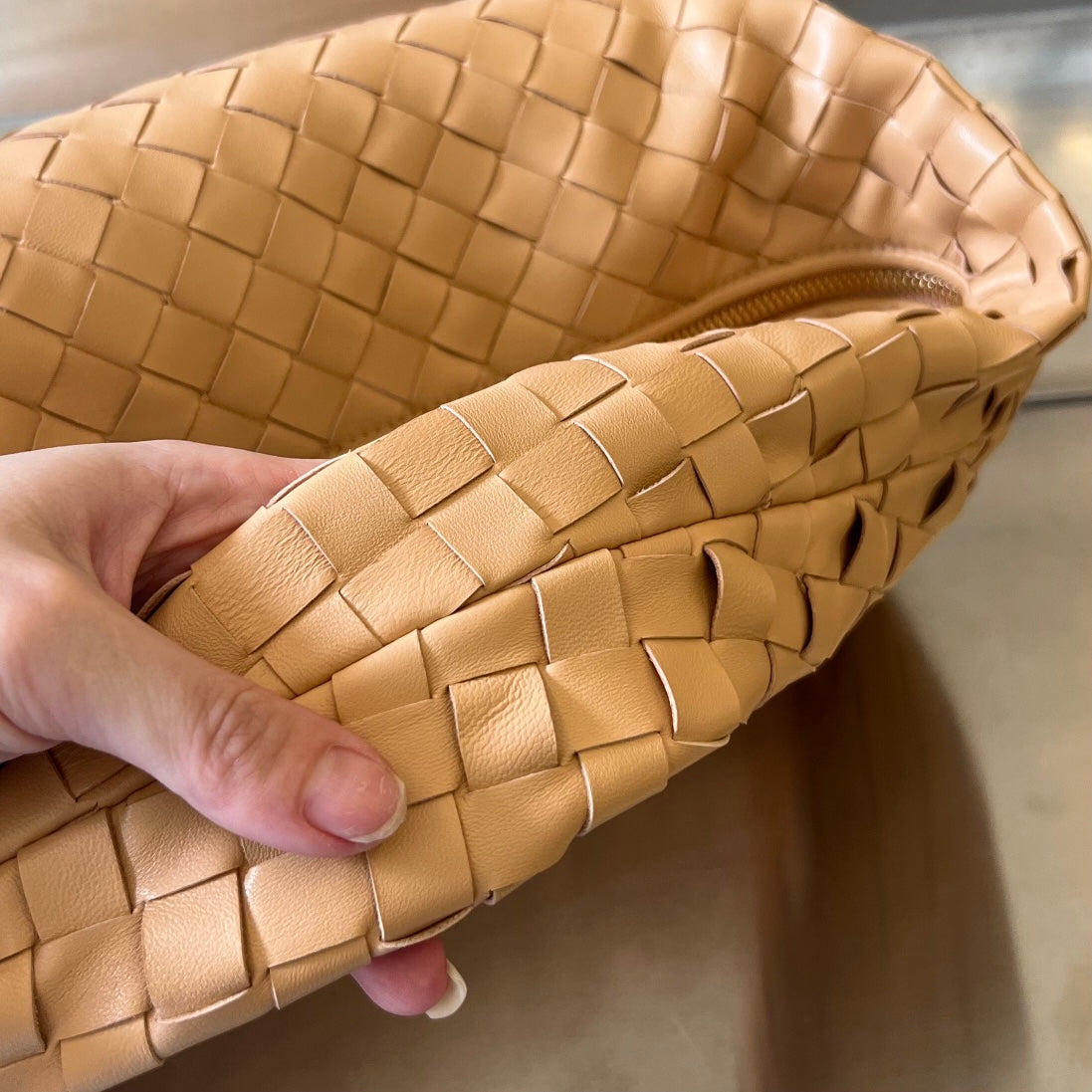 Bottega Veneta Small Jodie 48 Golden Brown Calfskin Bag