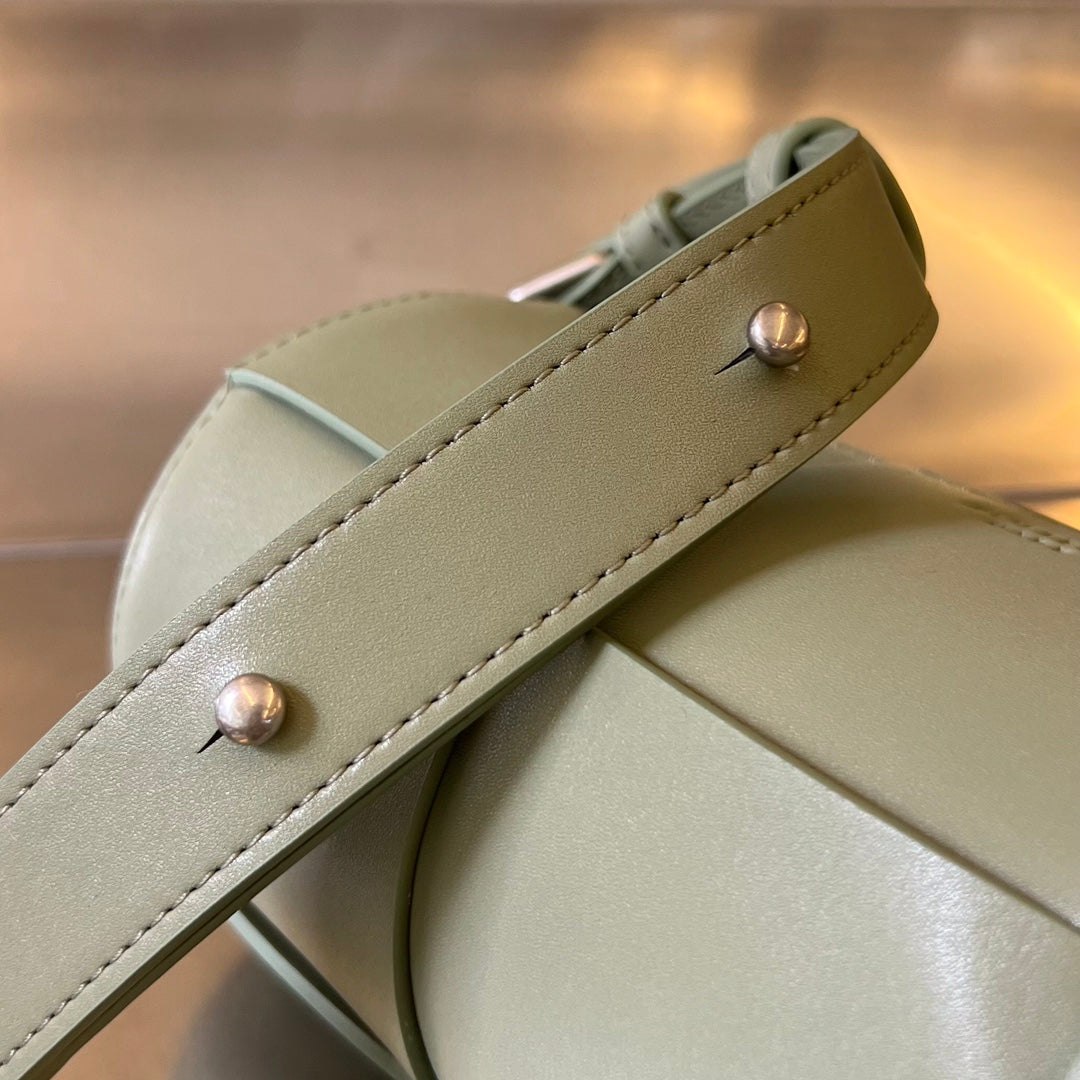 Bottega Veneta Small Cylinder Cassette 21 in Travertine Calfskin Bag