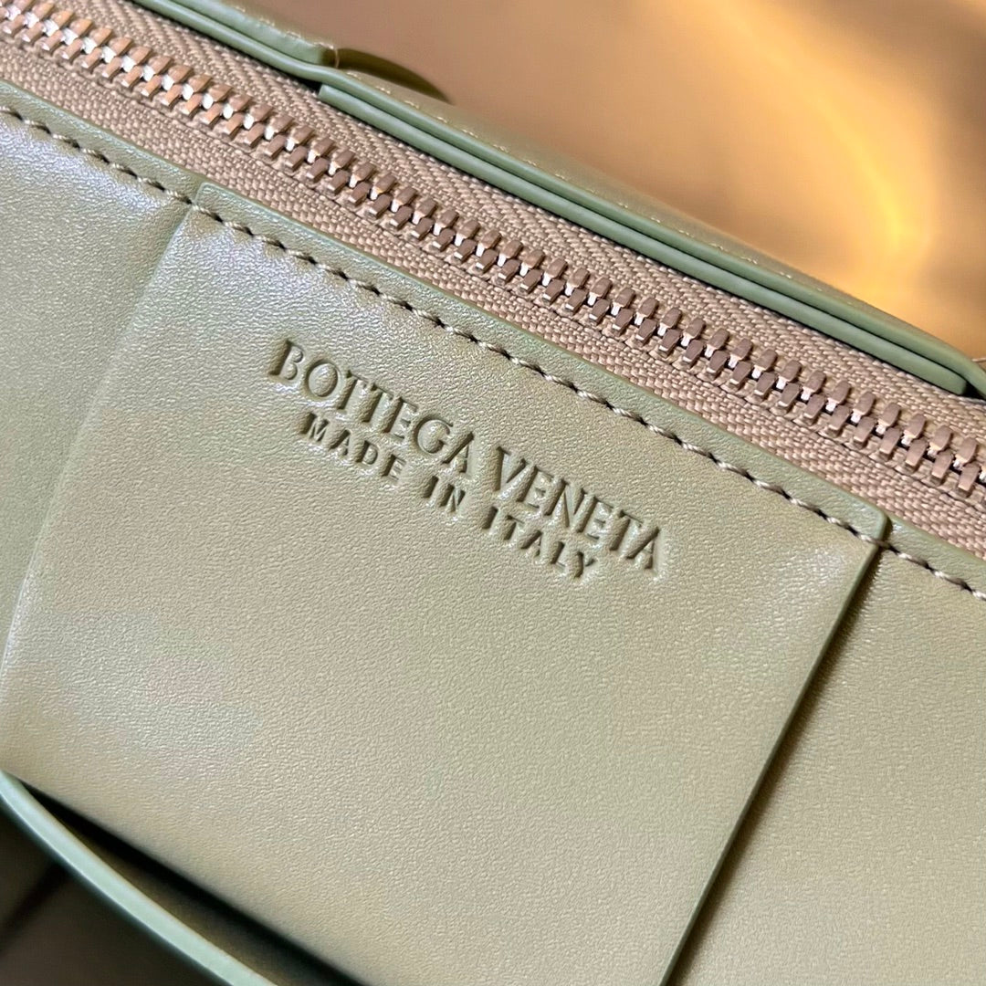 Bottega Veneta Small Cylinder Cassette 21 in Travertine Calfskin Bag