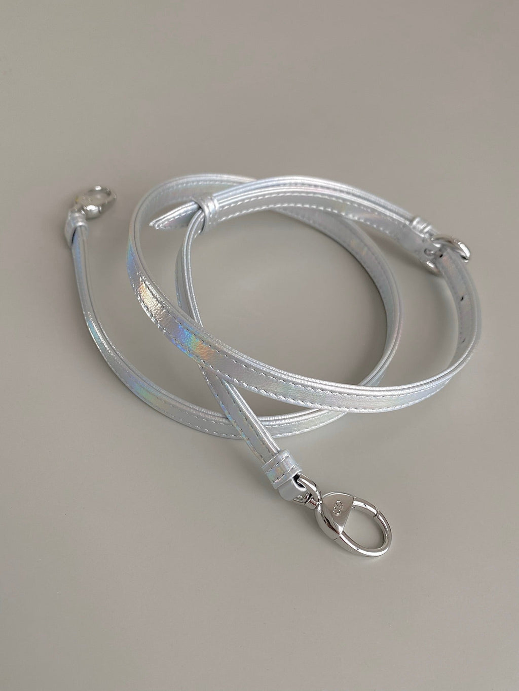 Dior Micro Lady 12 Bag in Silver Lambskin