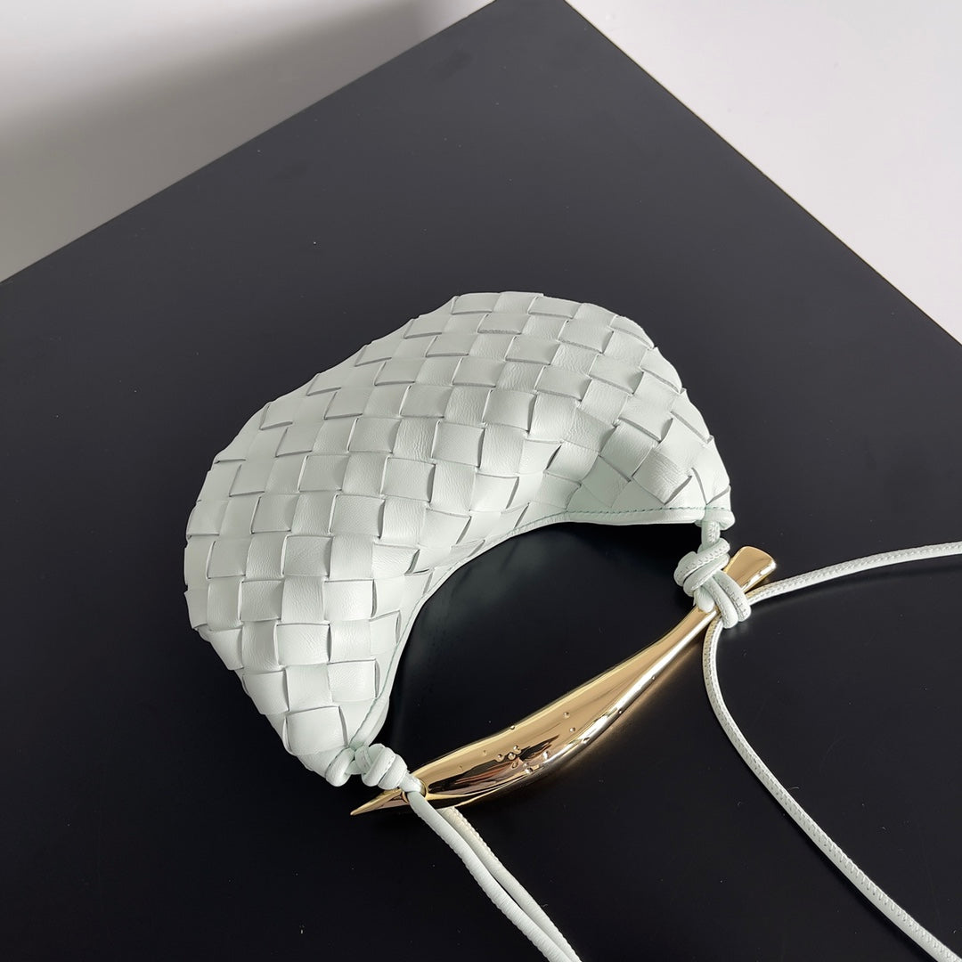 Bottega Veneta Sardine 20 with Chain in White Lambskin Bag