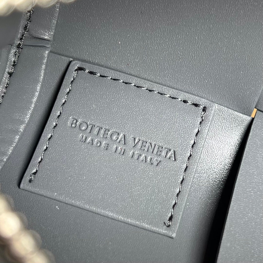 Bottega Veneta Small Cylinder Cassette 21 in Lava Gray Calfskin Bag