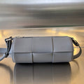 Bottega Veneta Small Cylinder Cassette 21 in Lava Gray Calfskin Bag