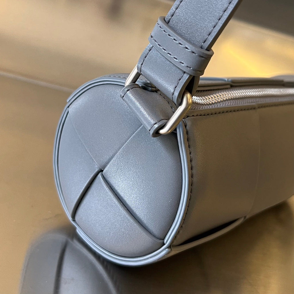 Bottega Veneta Small Cylinder Cassette 21 in Lava Gray Calfskin Bag