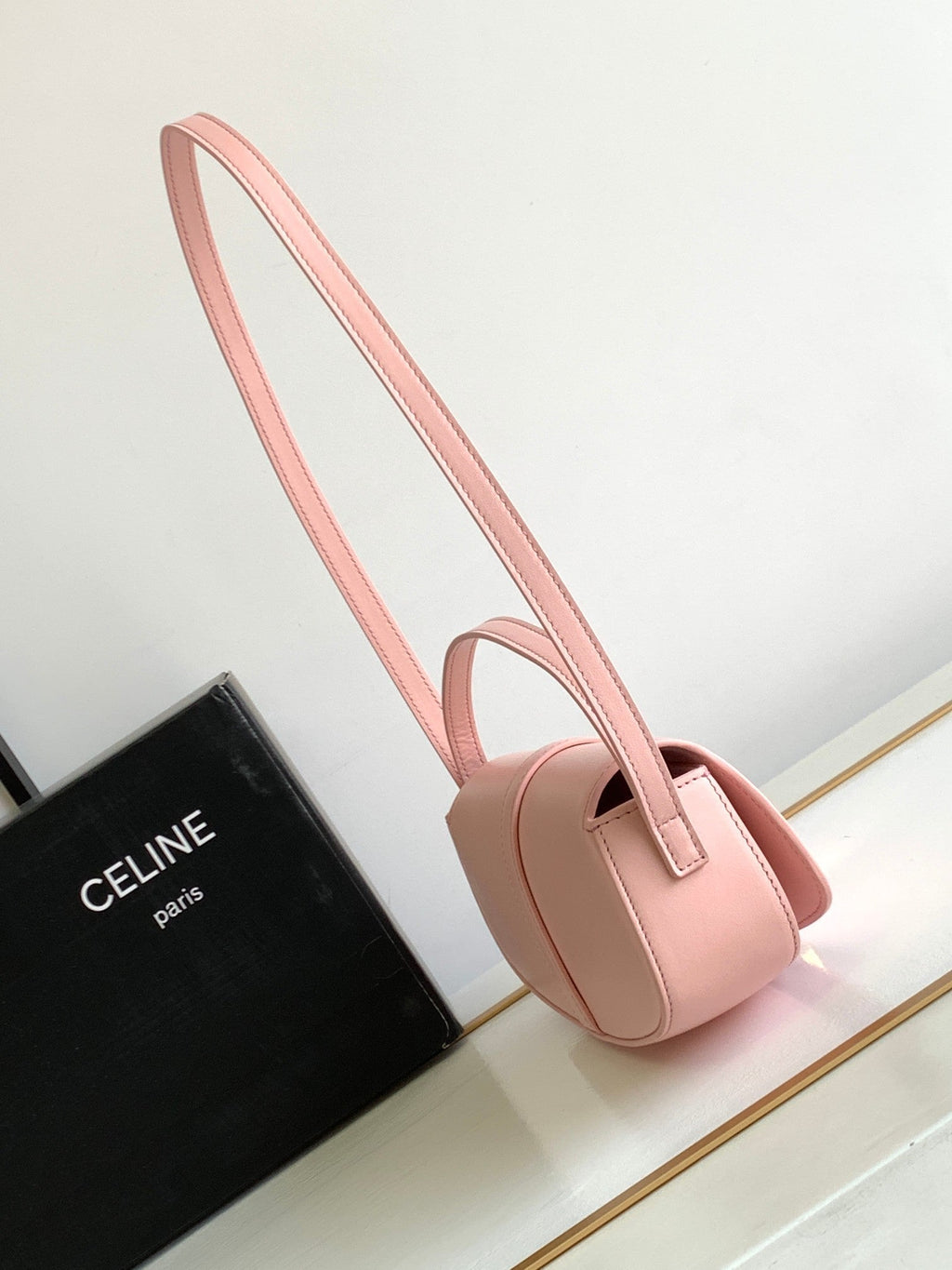 Celine Mini Tabou Clutch 18 Calfskin Sakura Pink